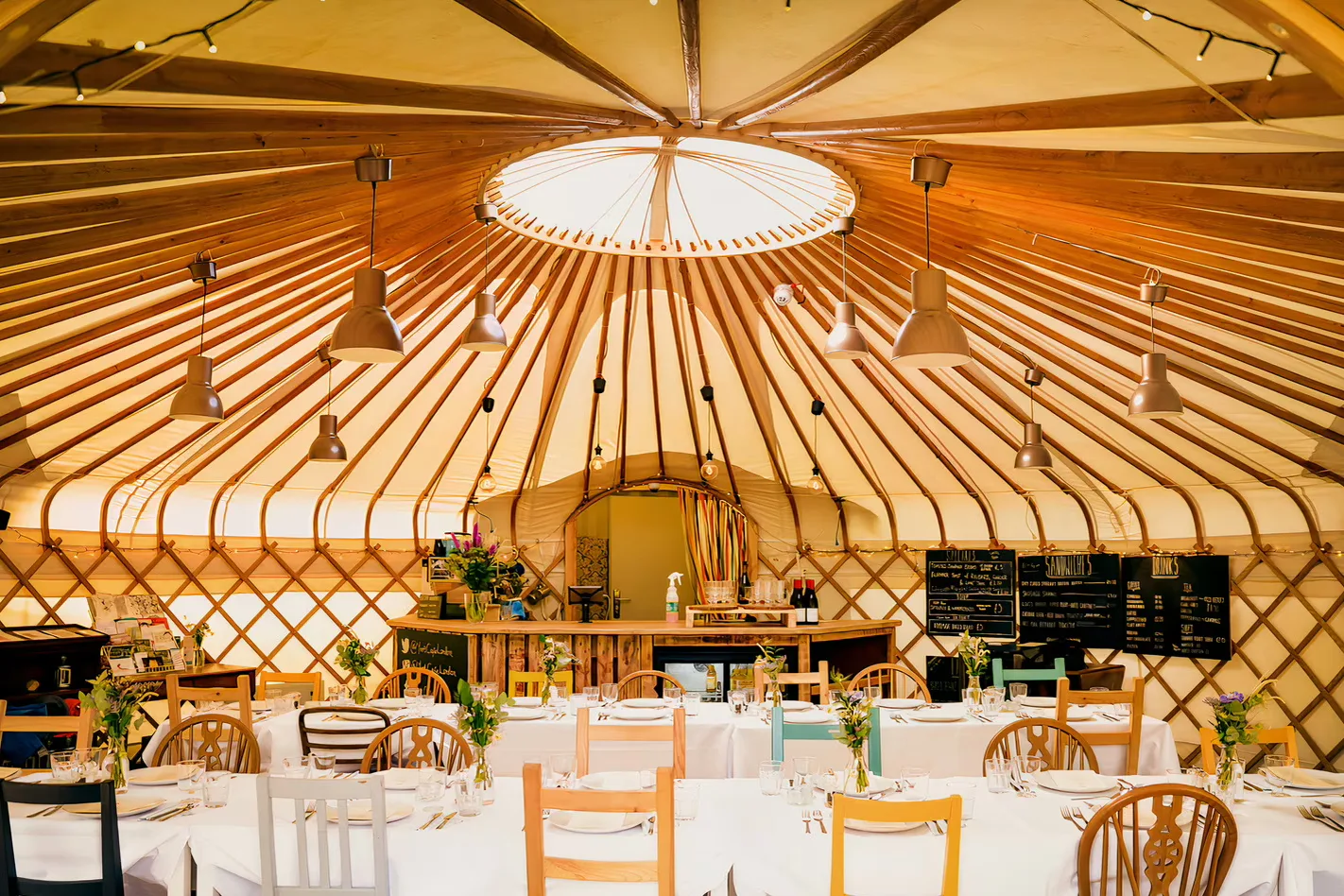 Interior of The Yurt Café
