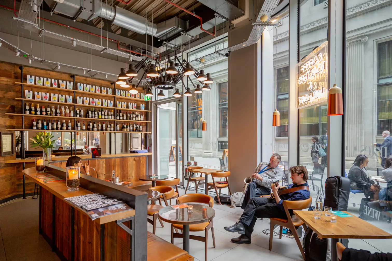 Interior of Notes Coffee & Bars - Bank