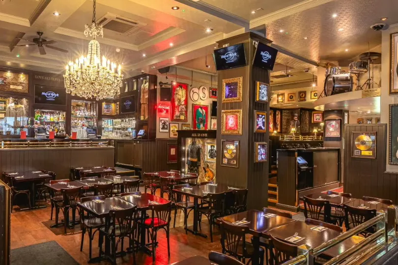 Interior of Hard Rock Cafe London
