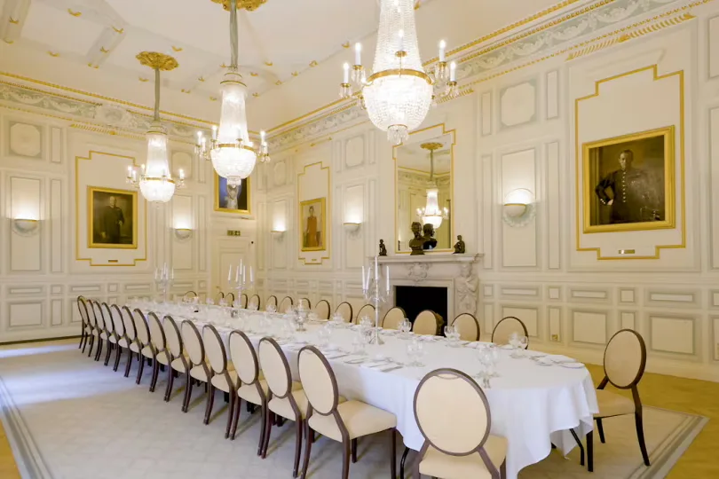 King Harald V at In and Out (Naval & Military) Club