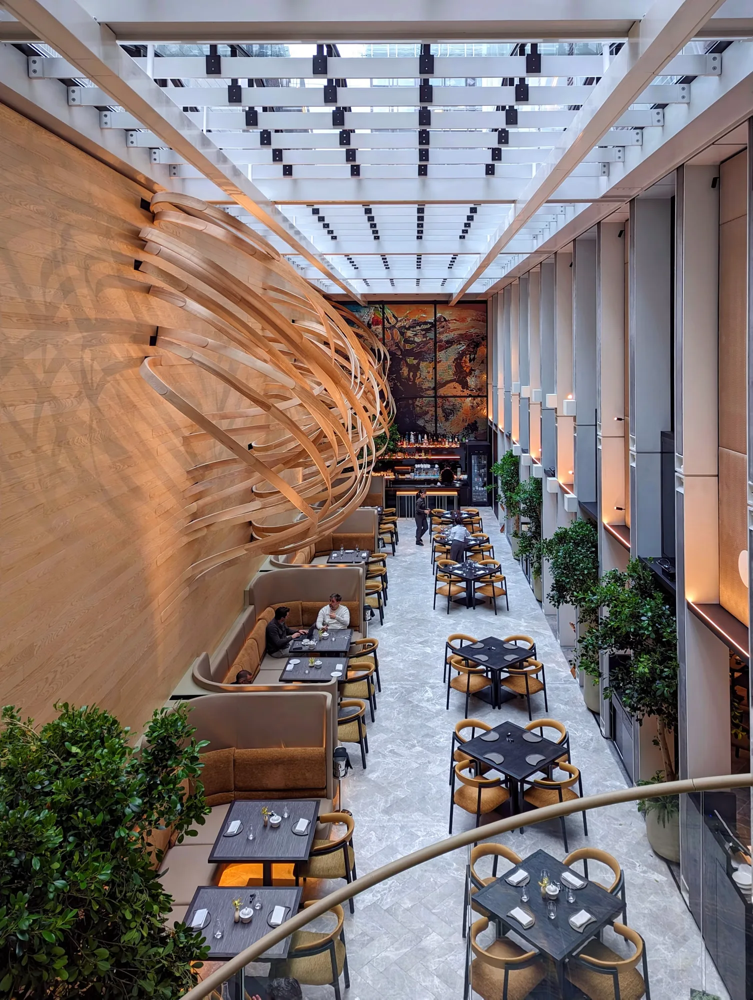 Interior of Atrium at Mandarin Oriental Mayfair