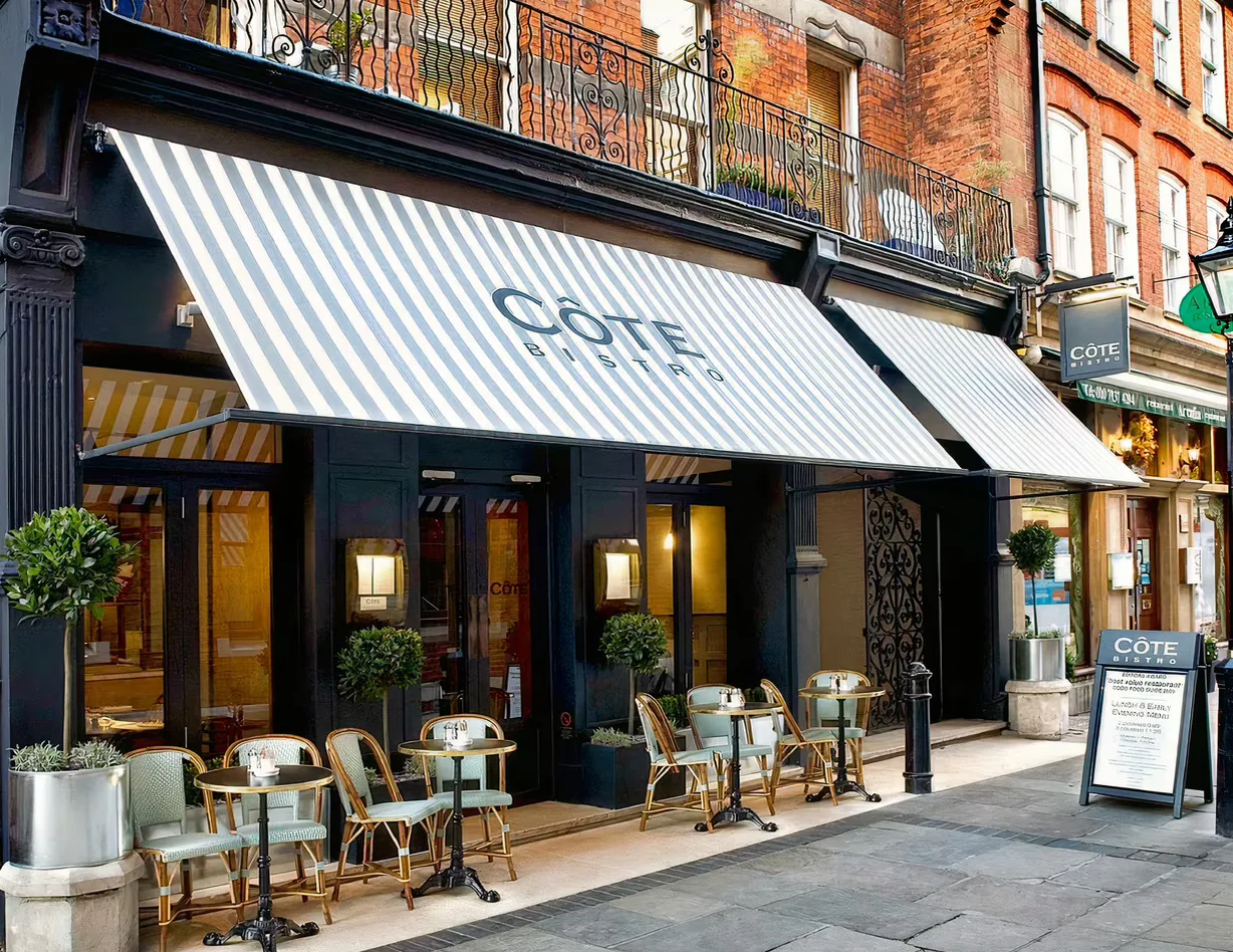 Interior of Côte Brasserie Kensington