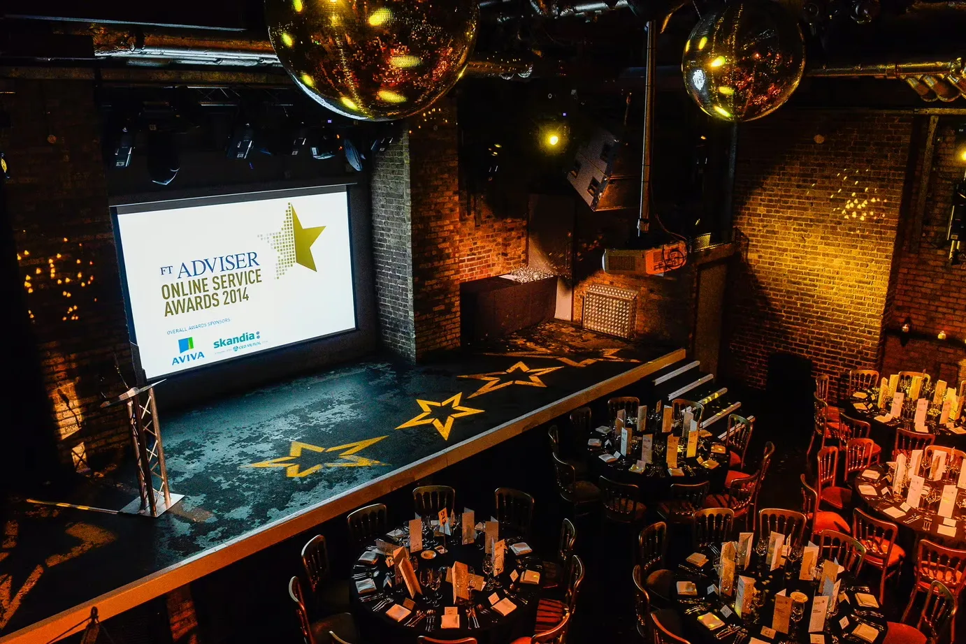 Interior of fabric industrial arts events venue