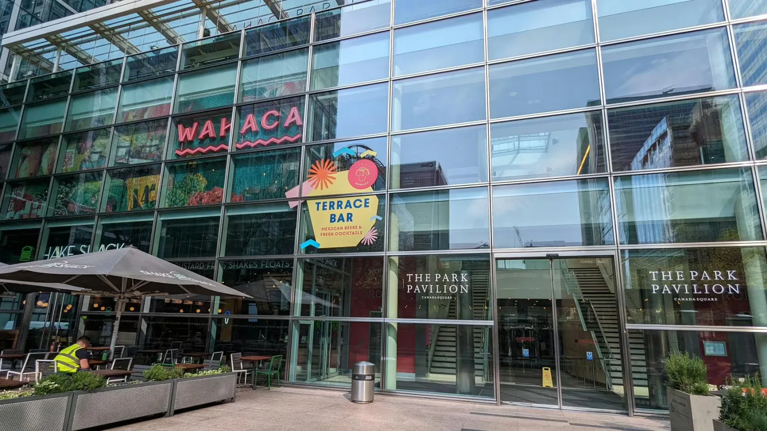 Interior of Wahaca Canary Wharf