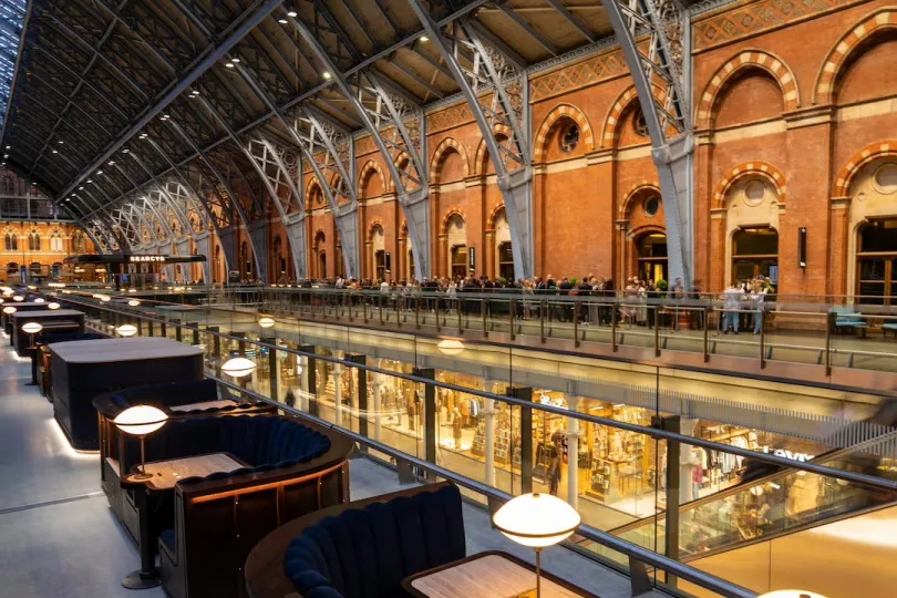 Interior of St Pancras Bar & Brasserie