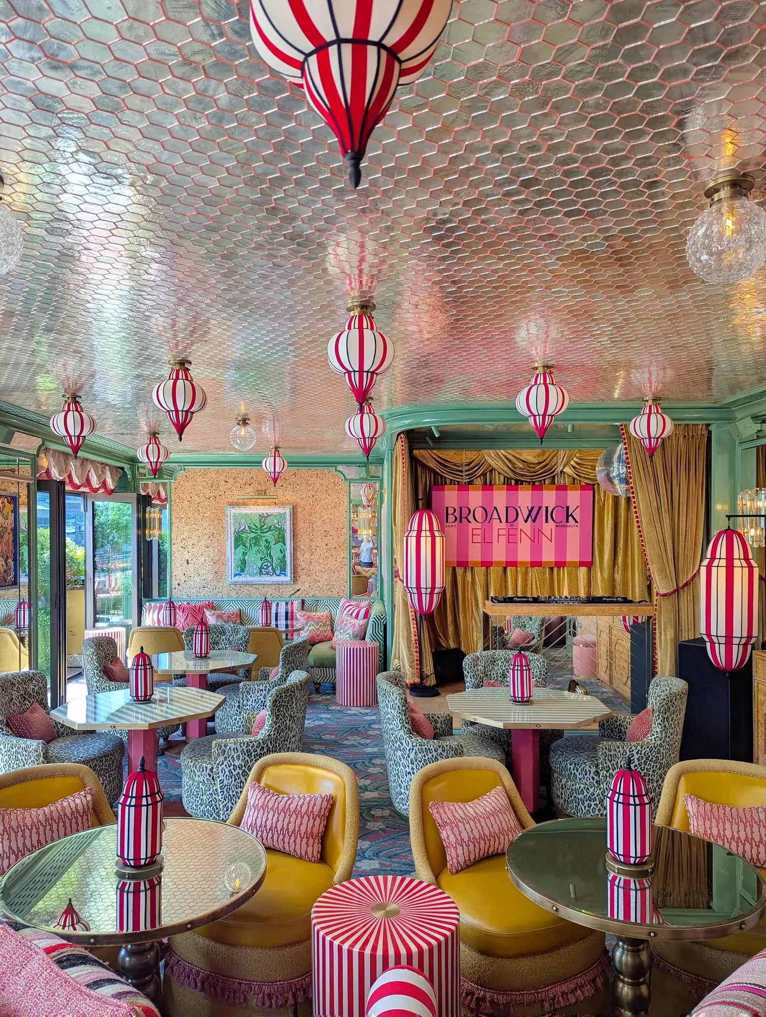 Interior of El Fenn X Flute at The Broadwick