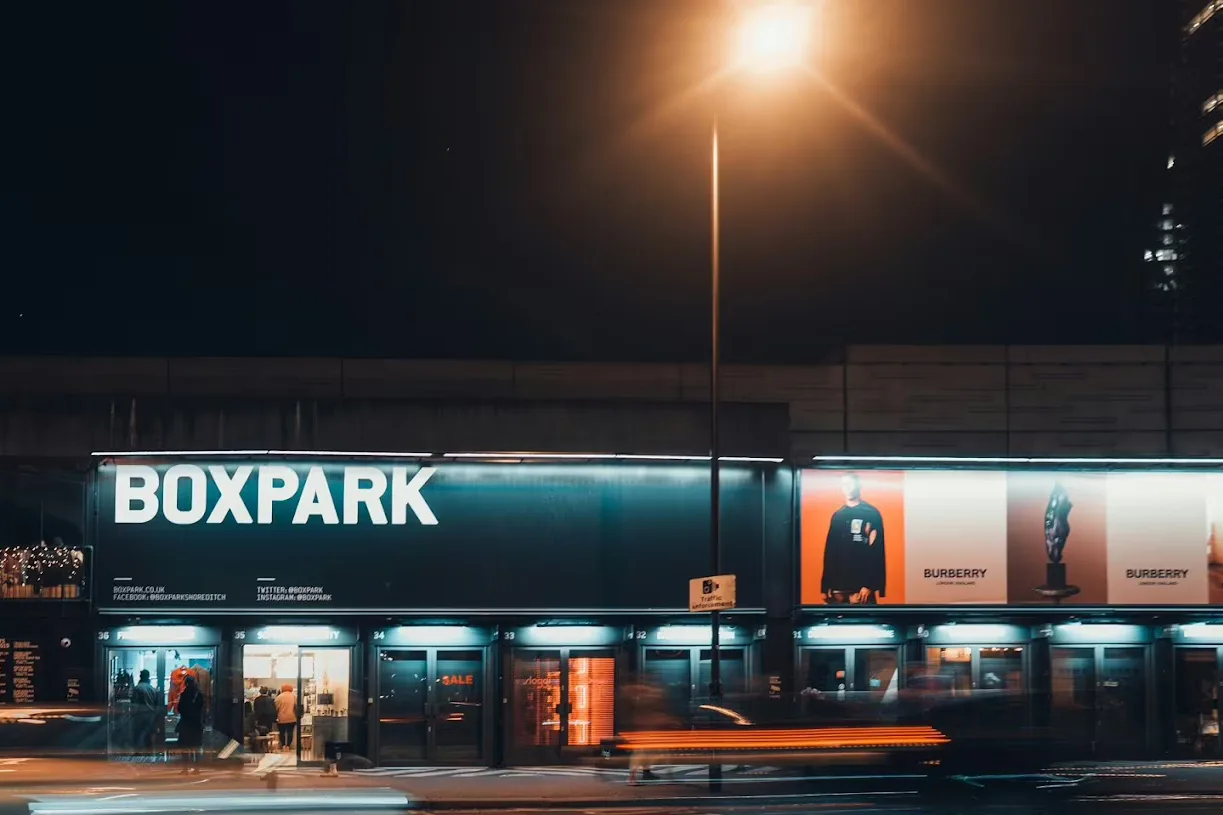 Interior of Boxpark Shoreditch