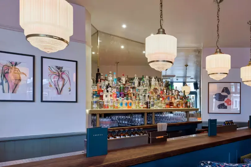 Interior of LOCKES Bar Clapham Junction