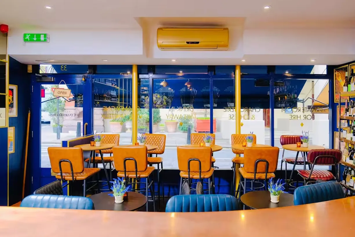 Interior of Voila! Wine Bar & Shop