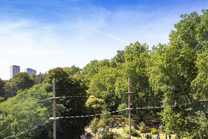 Interior of Go Ape Battersea