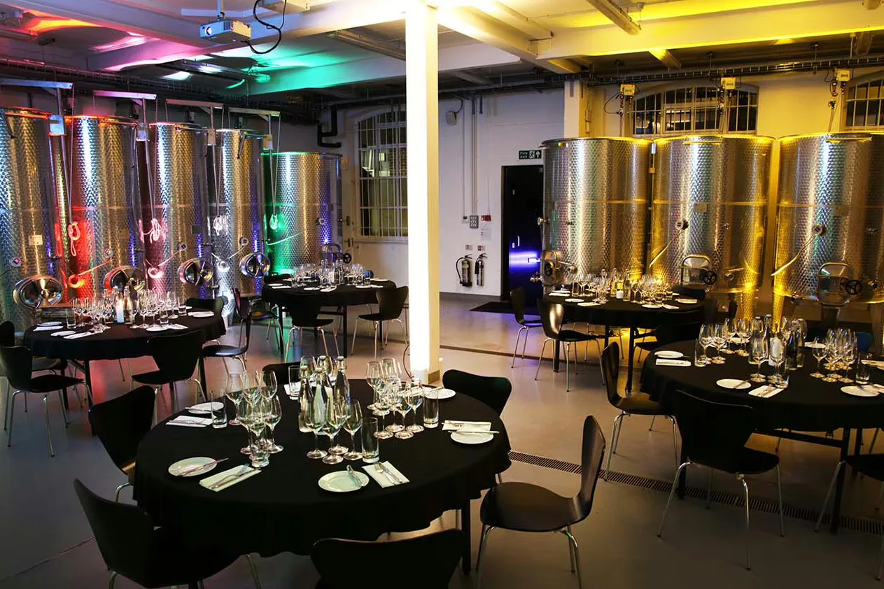 Interior of London Cru Urban Winery