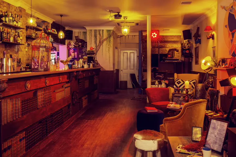 Interior of The Little Blue Door