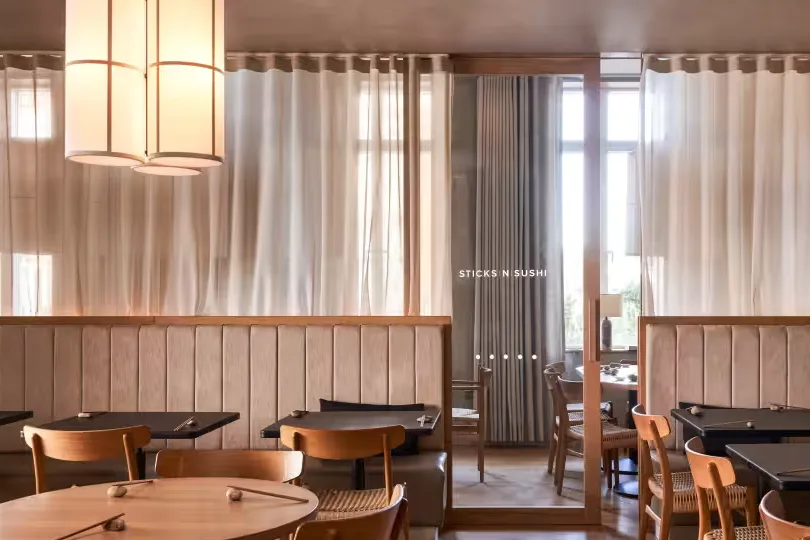 Interior of Sticks'n'Sushi Chelsea