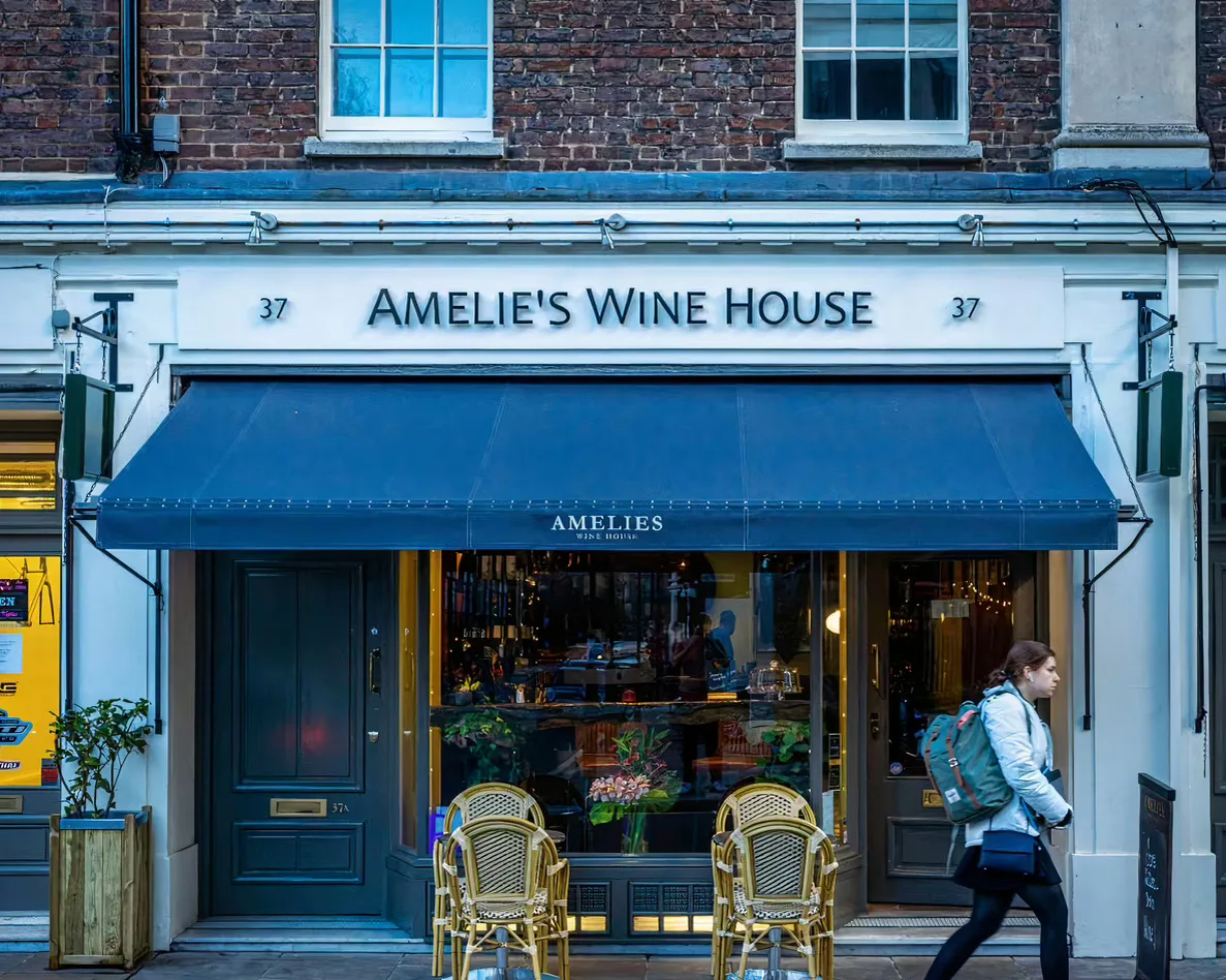 Interior of Amelie's Wine House
