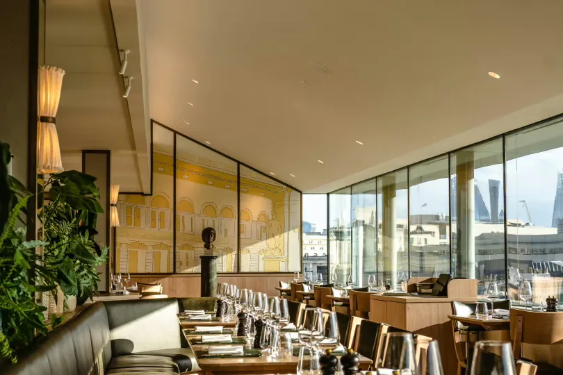 Interior of The Portrait Restaurant by Richard Corrigan