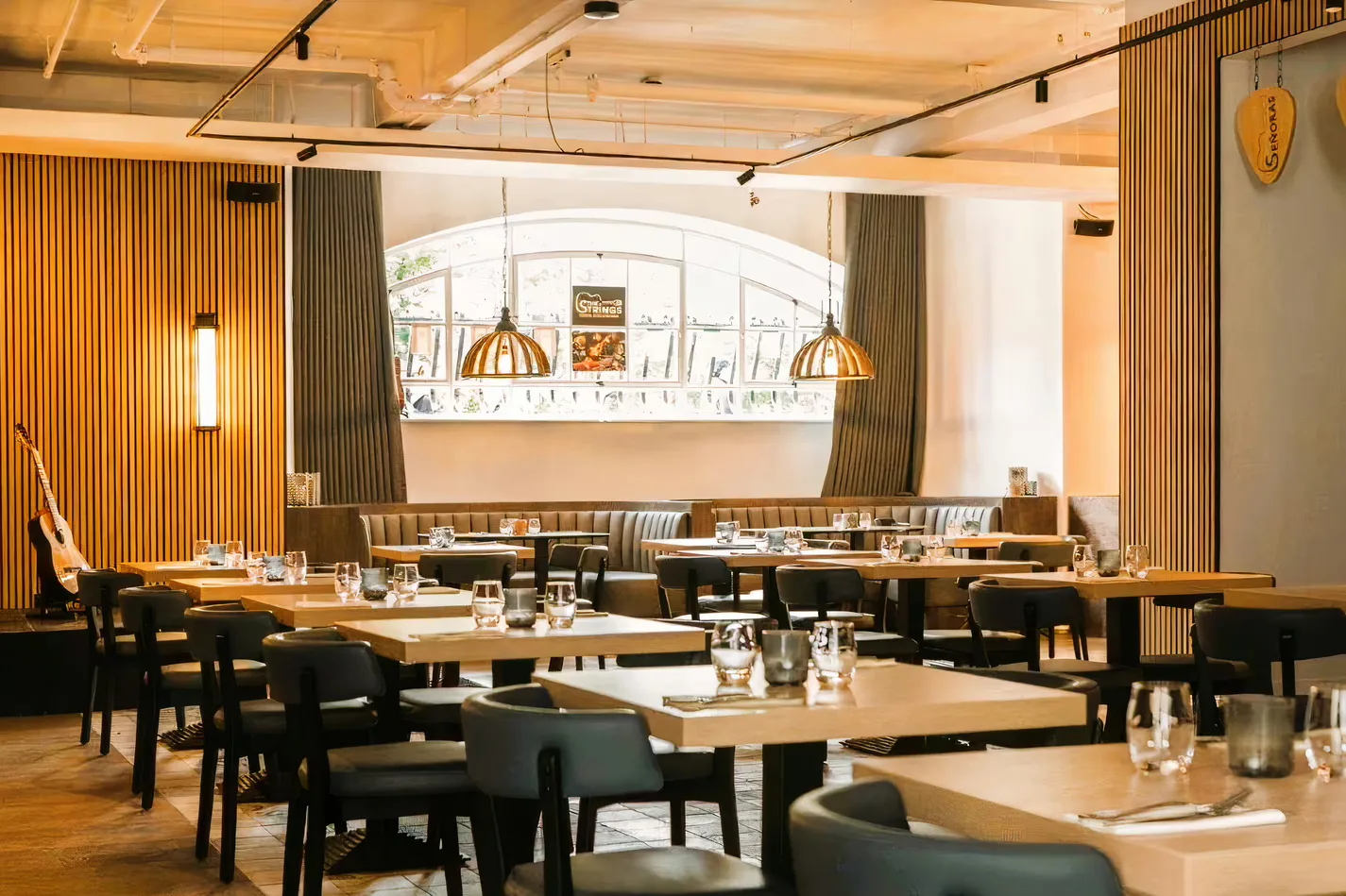 Interior of Strings Restaurant