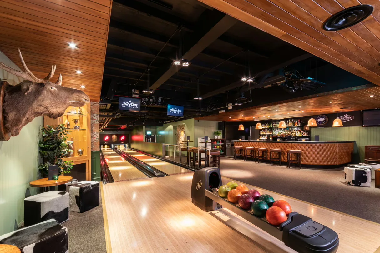 Interior of All Star Lanes Holborn