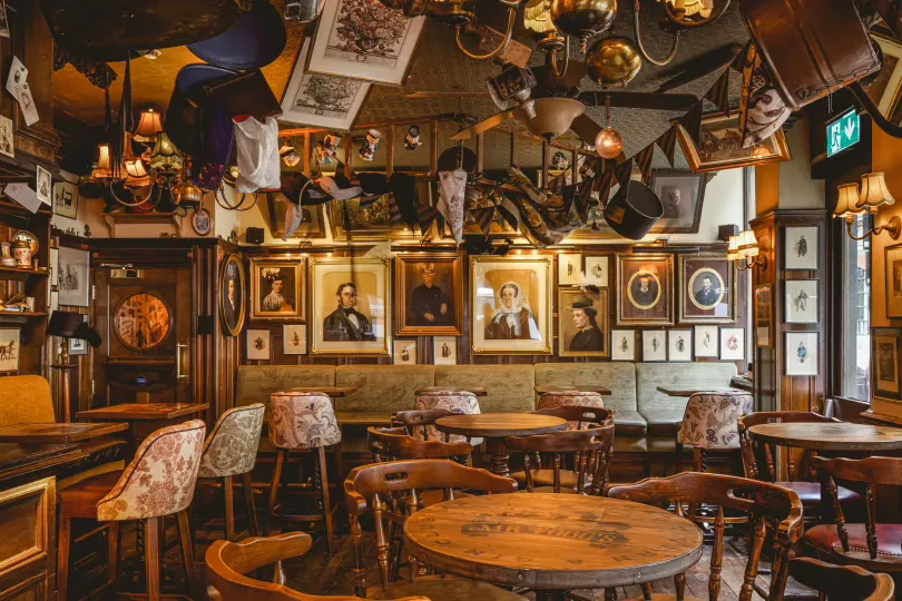 Interior of Mr Fogg's Hat Tavern