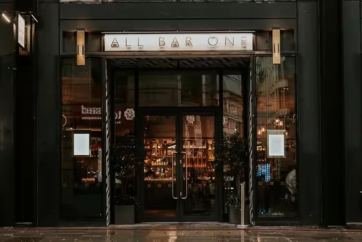 Interior of All Bar One Houndsditch