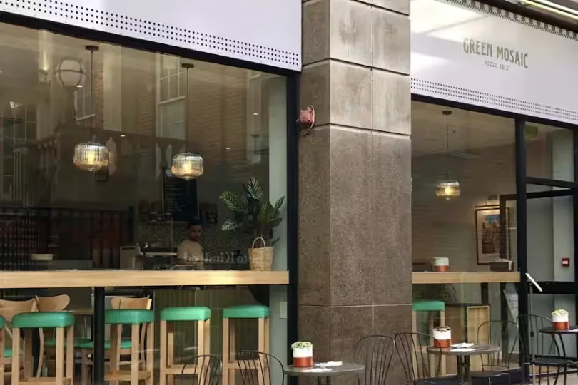 Interior of Green Mosaic Pizza & Deli