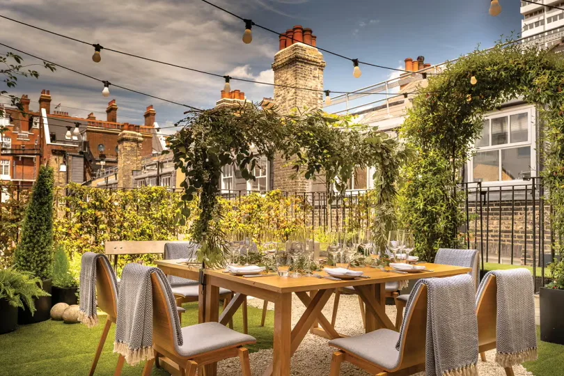 The Roof Terrace at The Residence at Holmes Hotel London