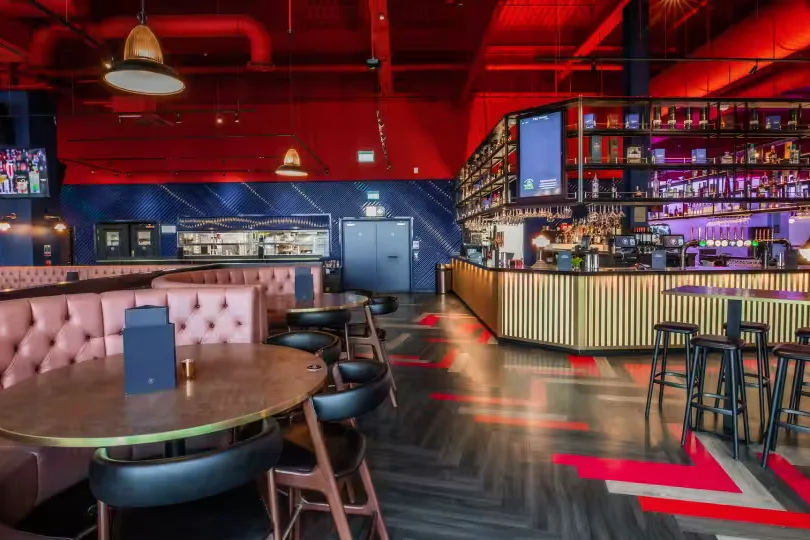 Interior of Puttshack Lakeside