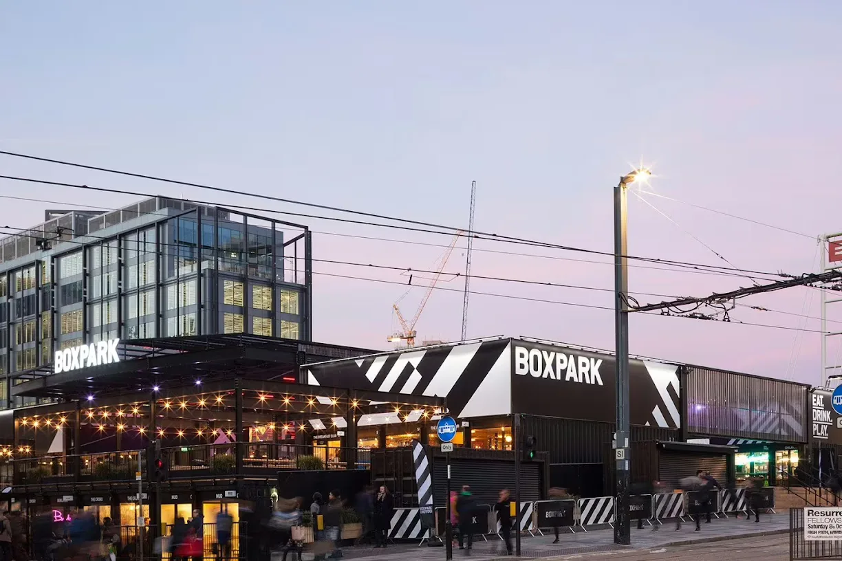 Interior of Boxpark Croydon