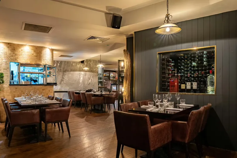 Interior of Omnino Steakhouse