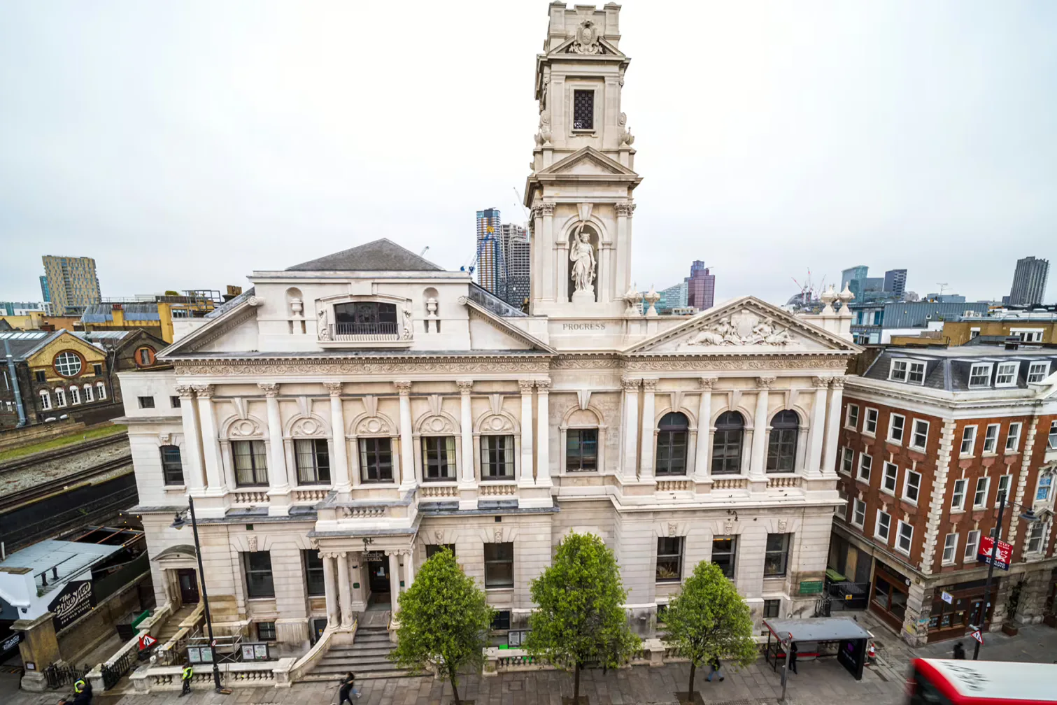 Interior of Shoreditch Town Hall