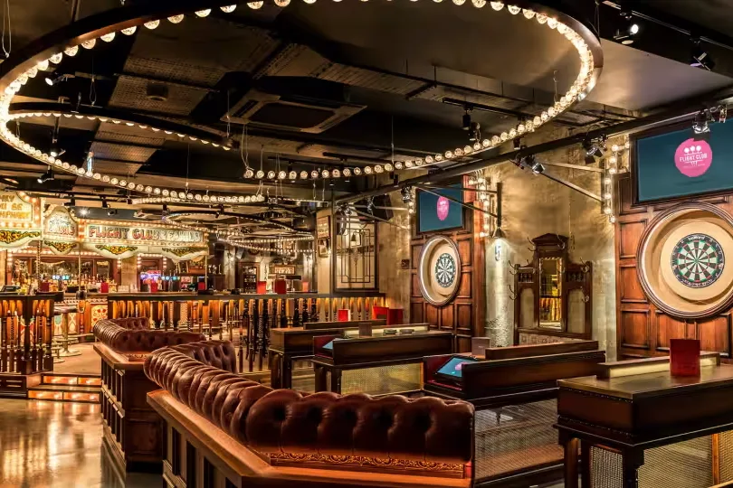 Interior of Flight Club Bloomsbury