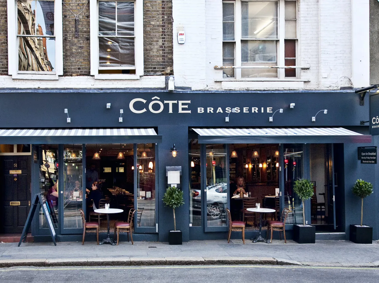 Interior of Côte Brasserie St Martin's Lane
