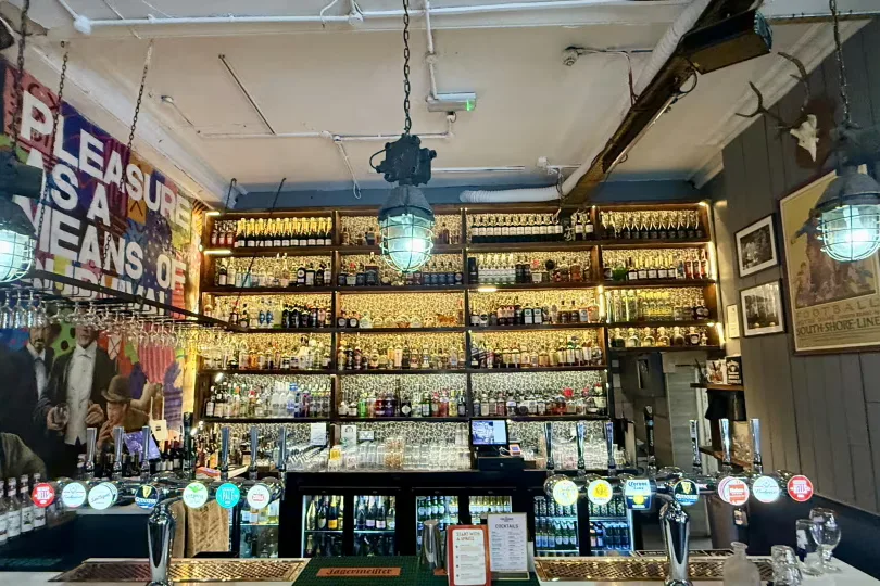 Interior of The Cornershop Bar
